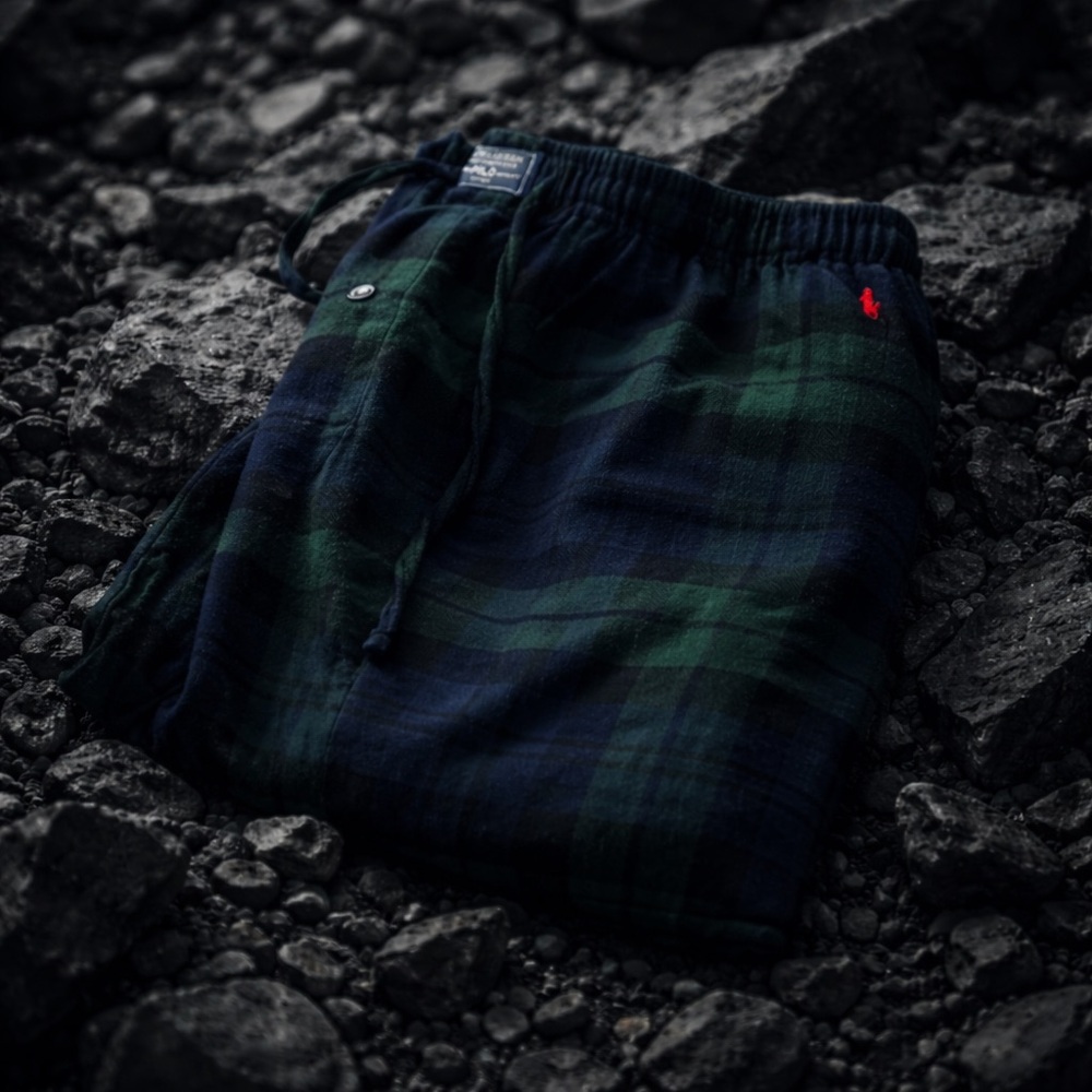 Polo Ralph Lauren sleep lounge pants large green and blue plaid